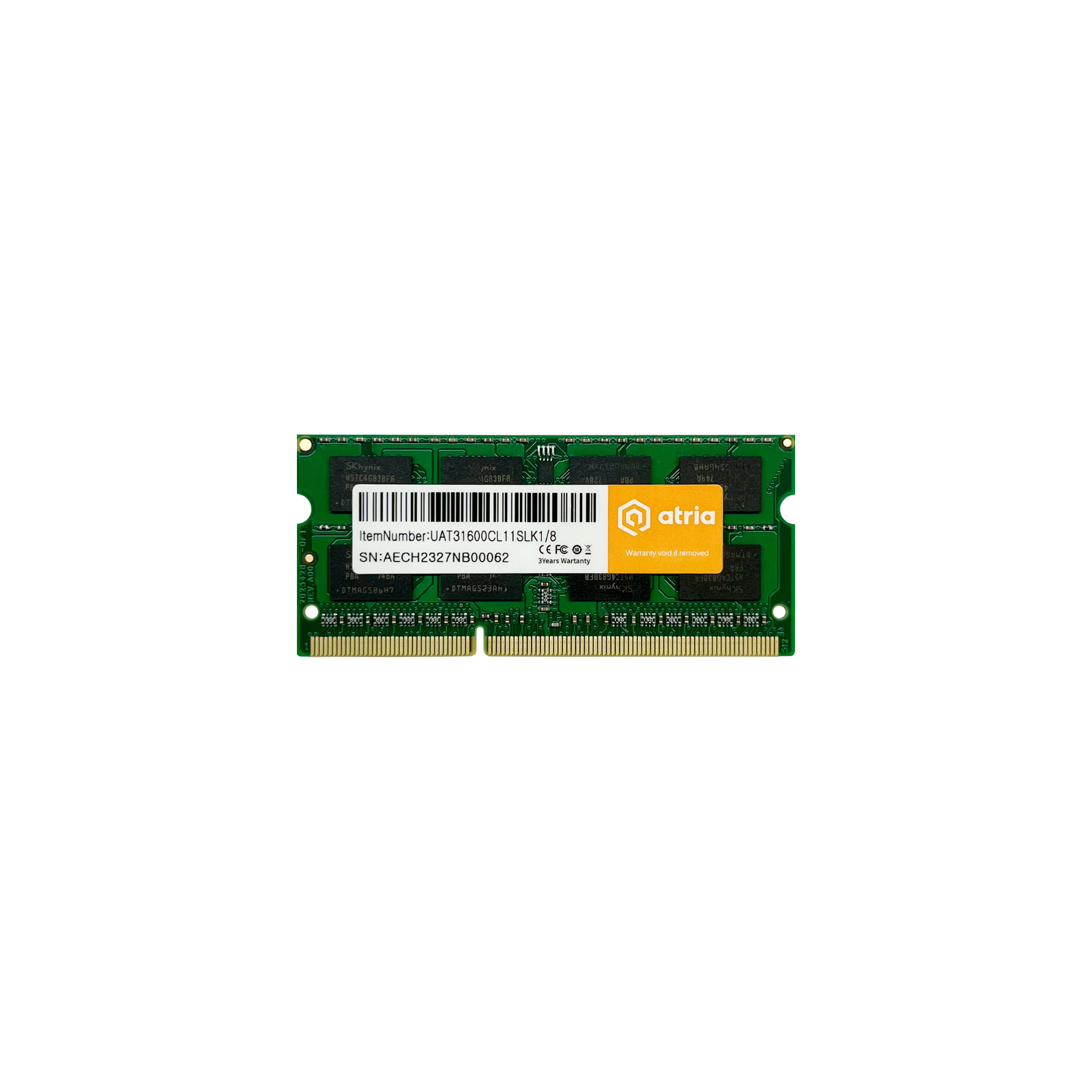 Модуль памяти для ноутбука SoDIMM DDR3 8GB 1600 MHz ATRIA (UAT31600CL11SLK1/8)