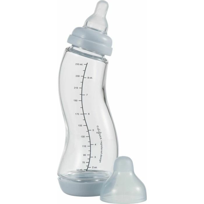 Бутылочка для кормления Difrax S-bottle Natural антиколиковая, силикон, 250 мл (736FE Blue)