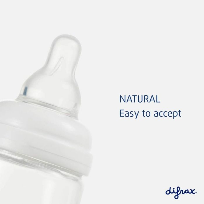Бутылочка для кормления Difrax S-bottle Natural антиколиковая, силикон, 250 мл (736FE Blue) изображение 6
