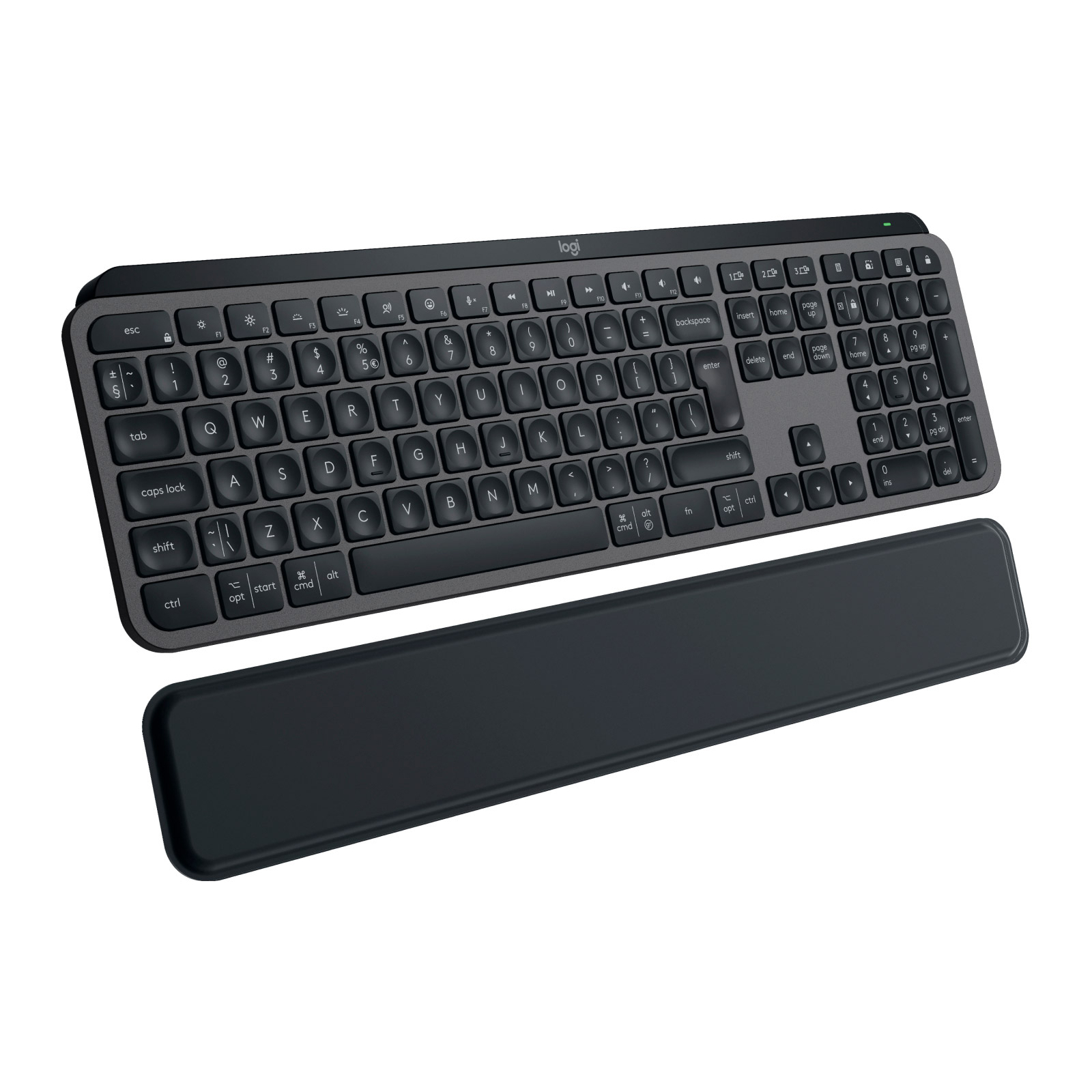 Клавіатура Logitech MX Keys S Plus Palmrest Wireless UA Graphite (920-011589)
