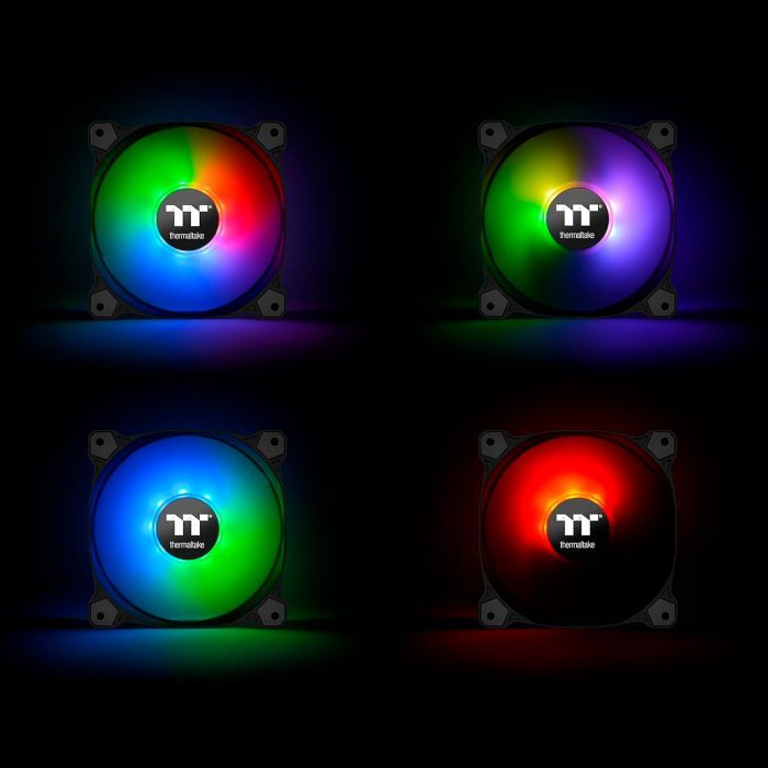Кулер для корпуса ThermalTake Pure Plus RGB 12 Radiator Fan TT Premium Edition 3Pack/Fan/120 (CL-F063-PL12SW-A) изображение 9