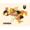 Набор для творчества Rosa Talent Карта Украины 3D цвета металлики 30.5х37.5 см (4823098532521)