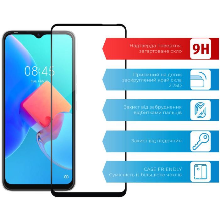 Скло захисне ACCLAB Full Glue Tecno Spark 8C (1283126542466) зображення 3