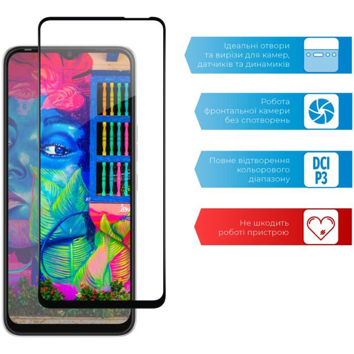 Скло захисне ACCLAB Full Glue Tecno Spark 8C (1283126542466) зображення 5