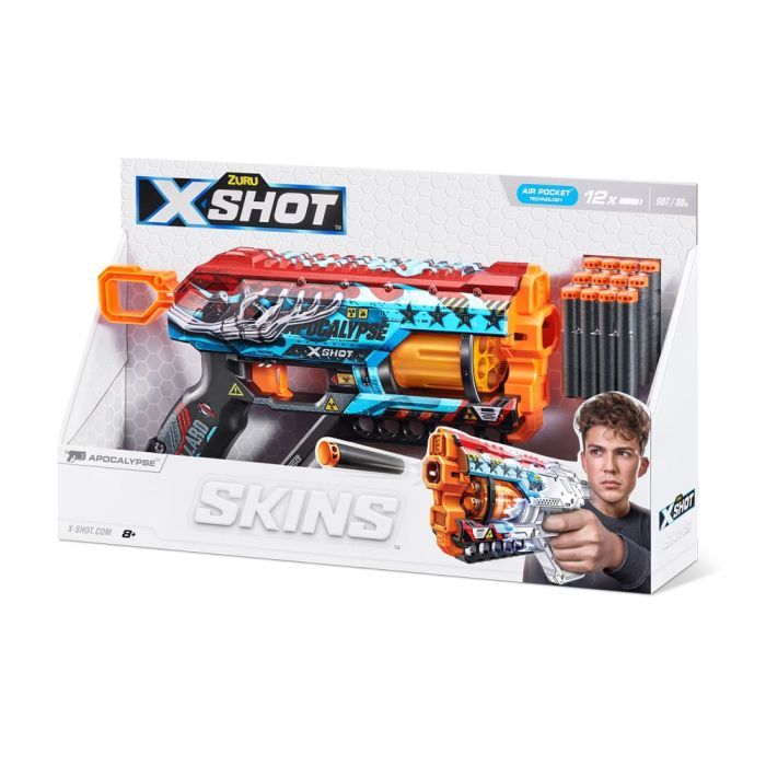 Игрушечное оружие Zuru X-Shot Быстрострельный бластер Skins Griefer Apocalypse (12 патронов) (36561E) изображение 10