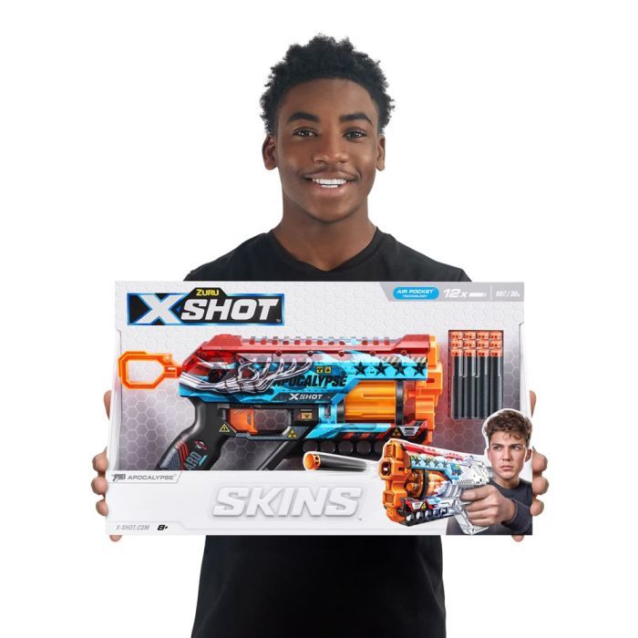 Игрушечное оружие Zuru X-Shot Быстрострельный бластер Skins Griefer Apocalypse (12 патронов) (36561E) изображение 2