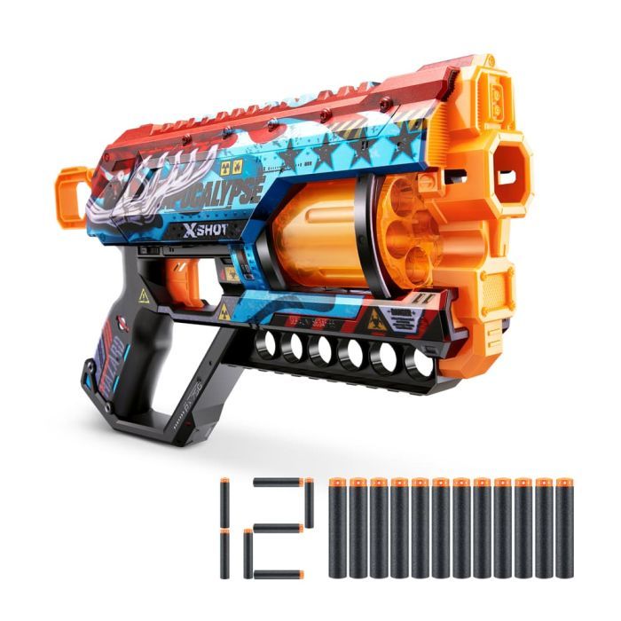 Игрушечное оружие Zuru X-Shot Быстрострельный бластер Skins Griefer Apocalypse (12 патронов) (36561E) изображение 6