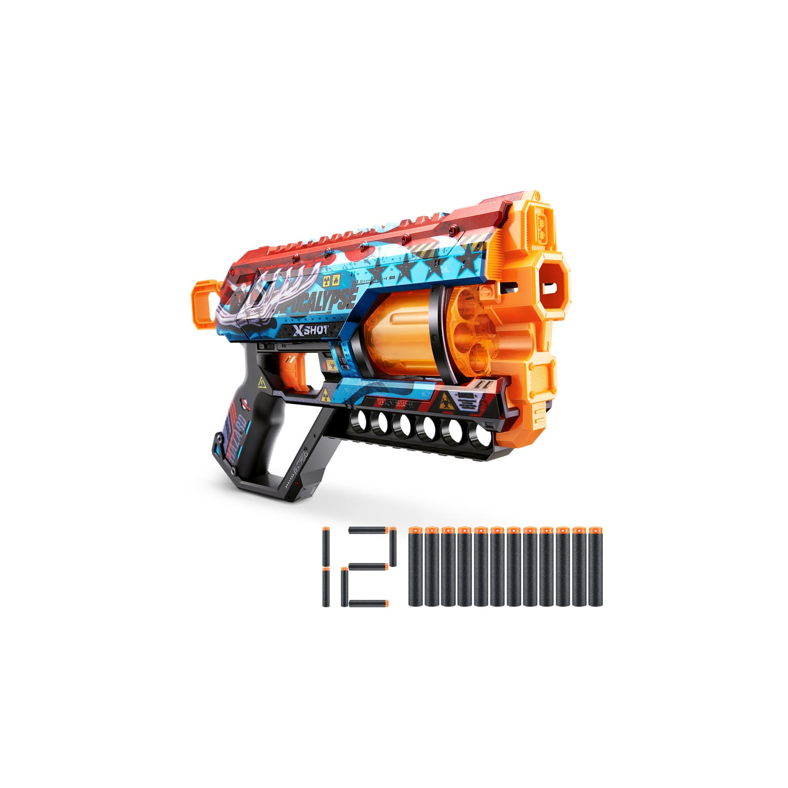 Игрушечное оружие Zuru X-Shot Быстрострельный бластер Skins Griefer Apocalypse (12 патронов) (36561E) изображение 6