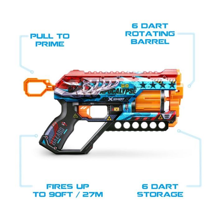 Игрушечное оружие Zuru X-Shot Быстрострельный бластер Skins Griefer Apocalypse (12 патронов) (36561E) изображение 7