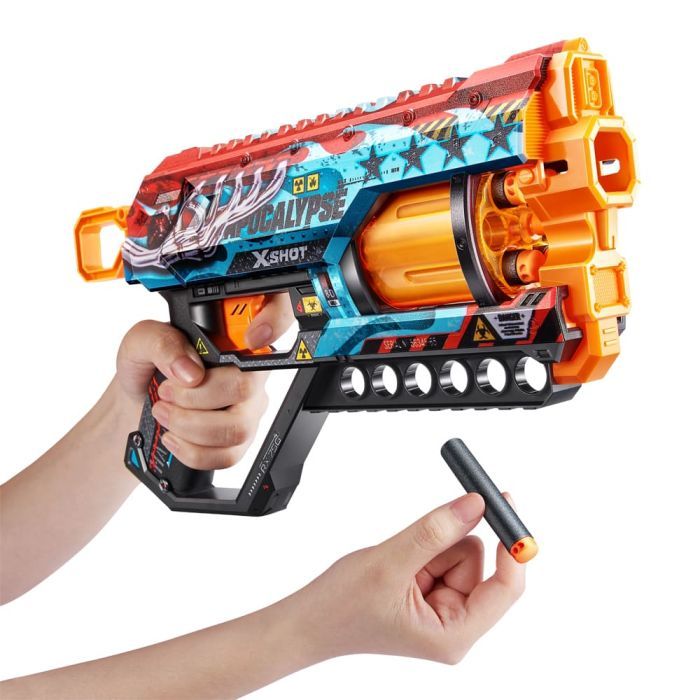 Игрушечное оружие Zuru X-Shot Быстрострельный бластер Skins Griefer Apocalypse (12 патронов) (36561E) изображение 9