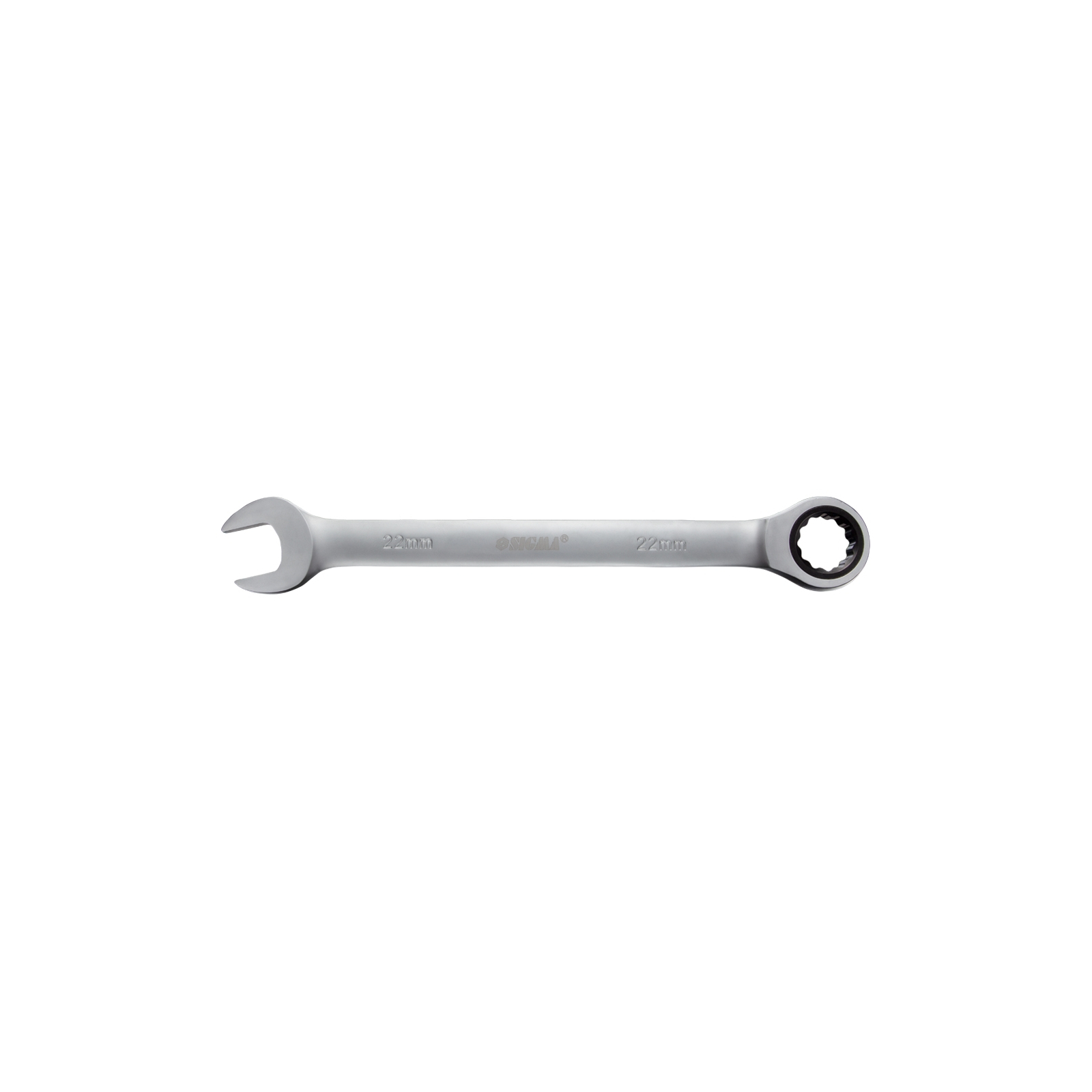 Ключ Sigma рожково-накидной с трещеткой 22мм CrV polished (6022221)