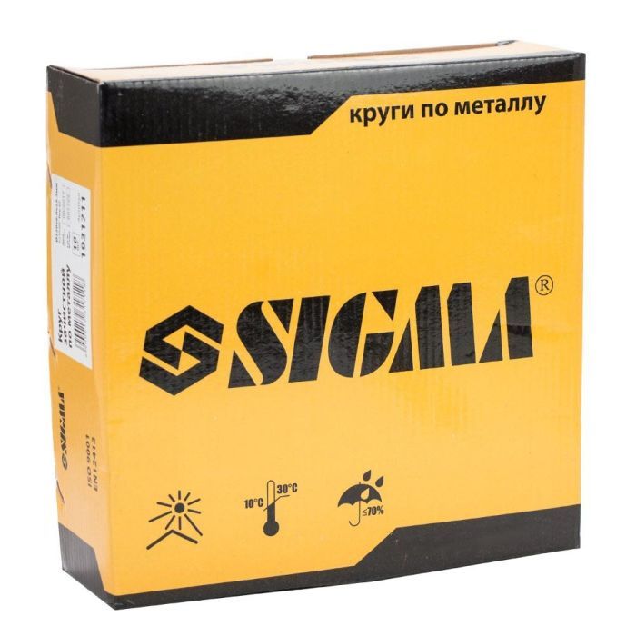 Круг зачистной Sigma по металлу 230?6.0?22.2мм, 6600об/мин (1931711) изображение 4