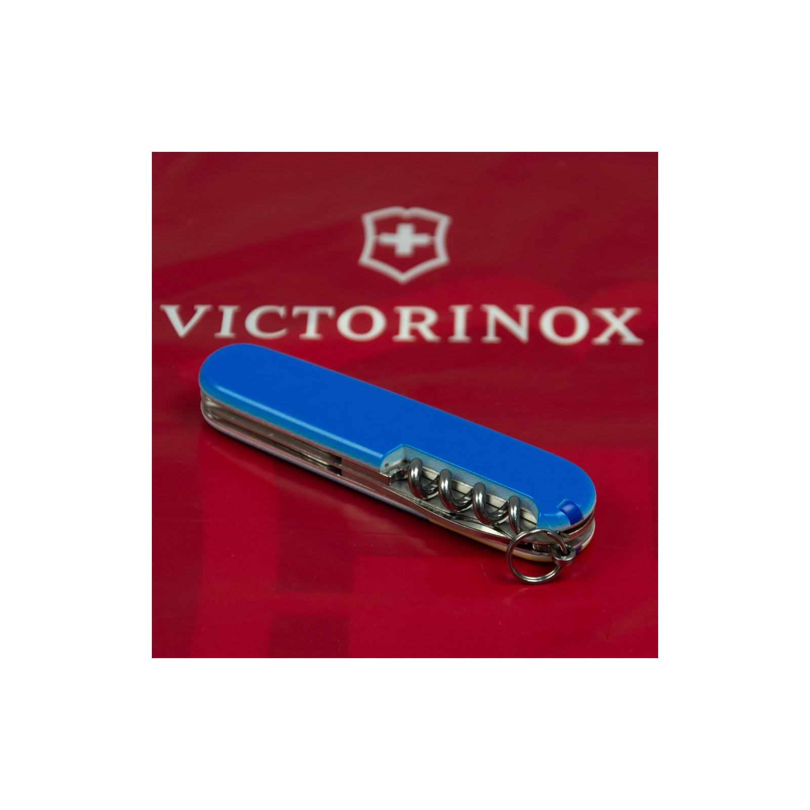 Нож Victorinox Spartan Ukraine 91 мм Синьо-прозорий/Жовтий (1.3603.T2.8) изображение 4