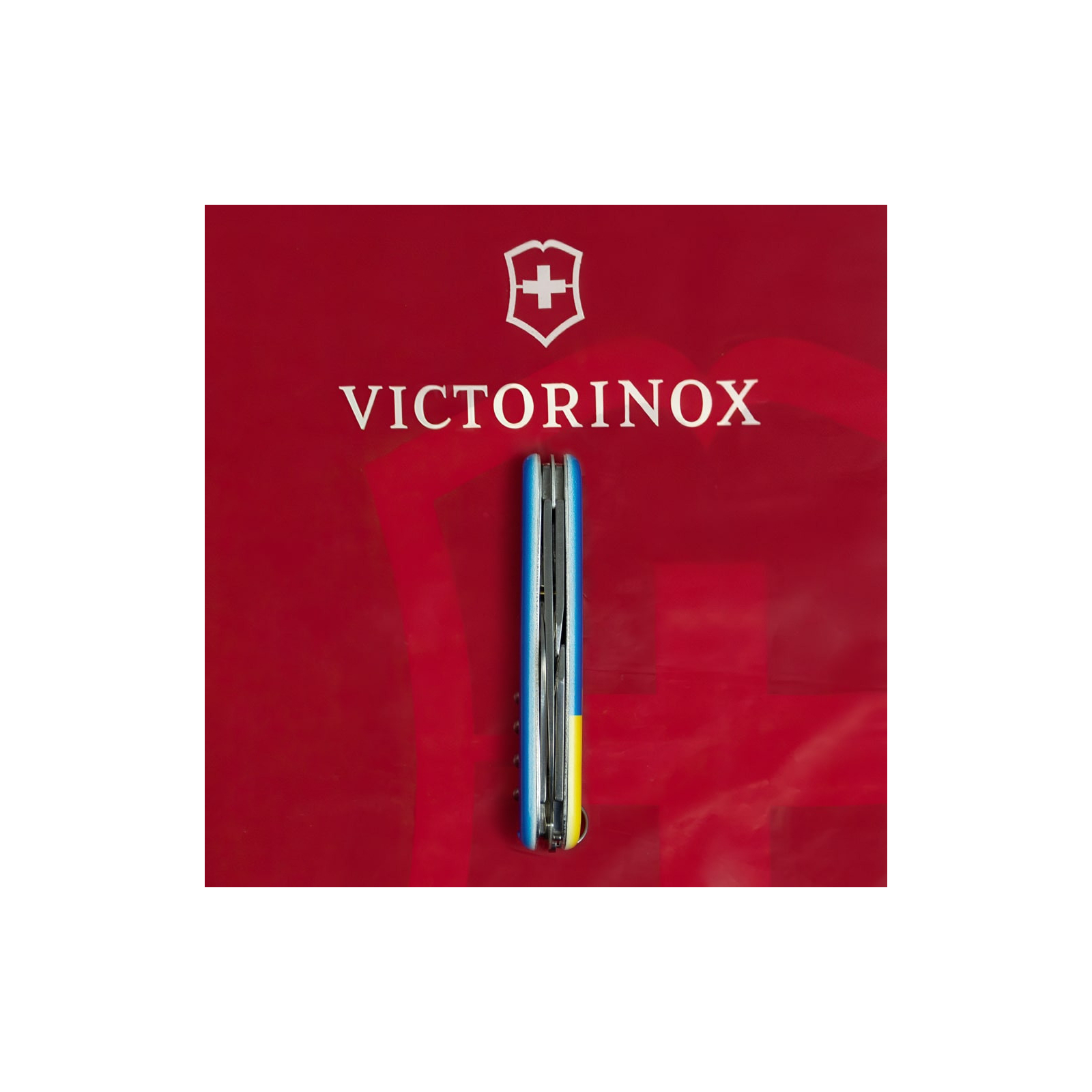 Нож Victorinox Spartan Ukraine 91 мм Синьо-прозорий/Жовтий (1.3603.T2.8) изображение 8