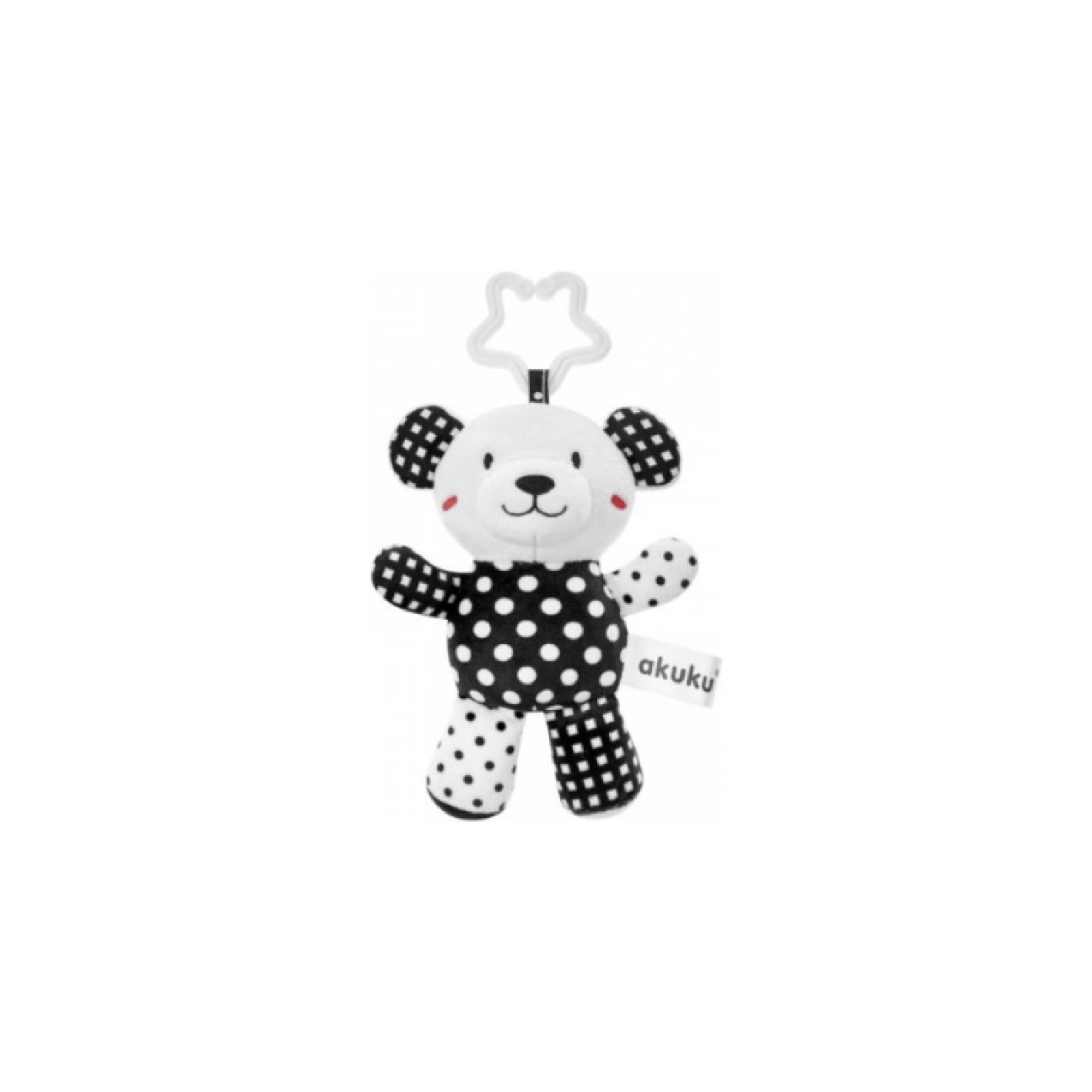 Іграшка на коляску Akuku Ведмедик, чорно-білий (A0470)
