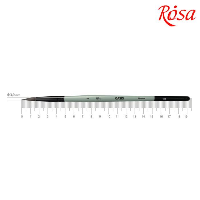 Кисточка для рисования Rosa Енот круглый OASIS 188, № 3 (4823098516941)