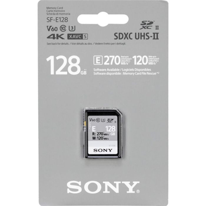 Карта памяти Sony 128GB SDXC class 10 UHS-II U3 V60 (SFE128A.ET4) изображение 2