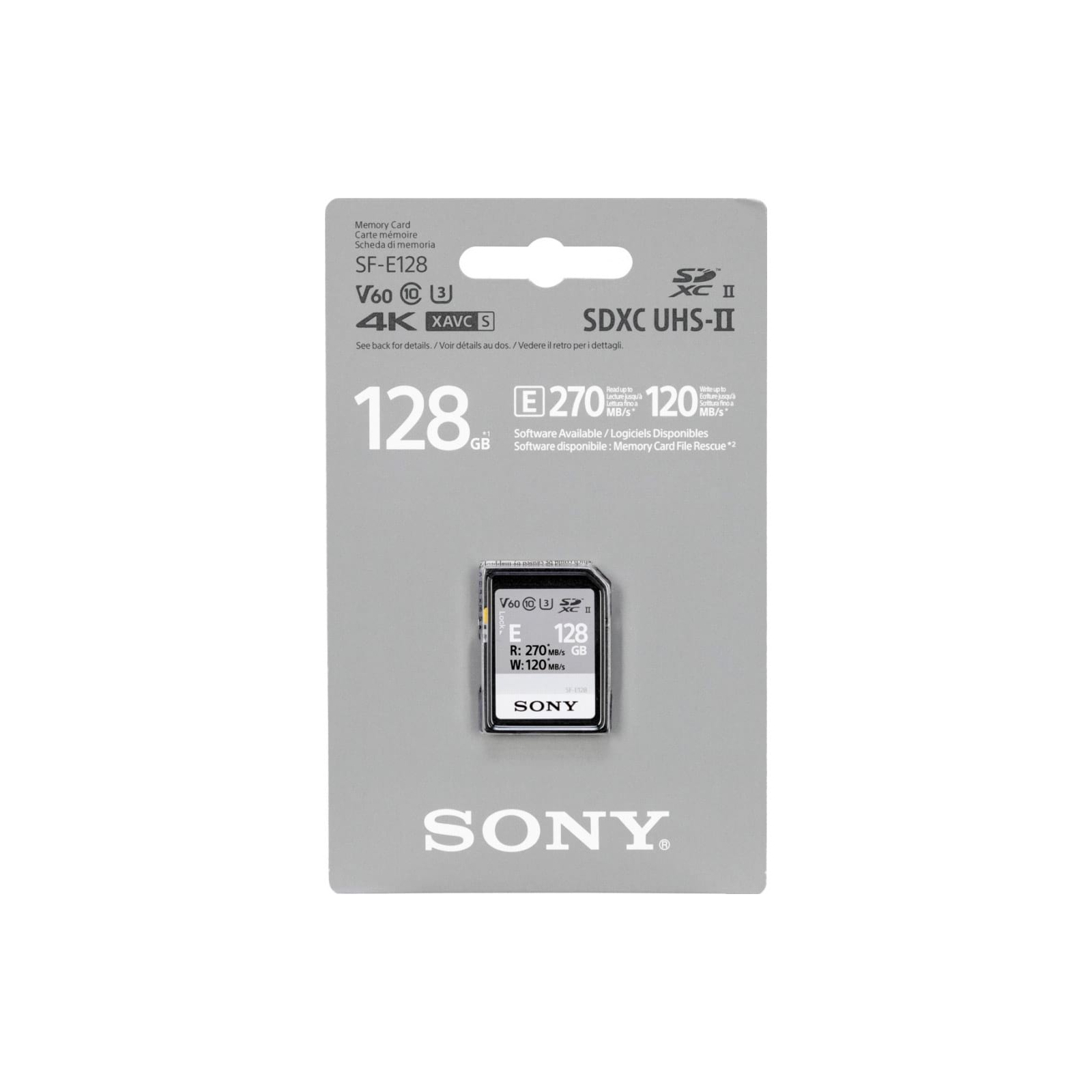 Карта памяти Sony 128GB SDXC class 10 UHS-II U3 V60 (SFE128A.ET4) изображение 2