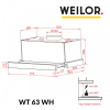 Вытяжка кухонная Weilor WT 63 WH изображение 11
