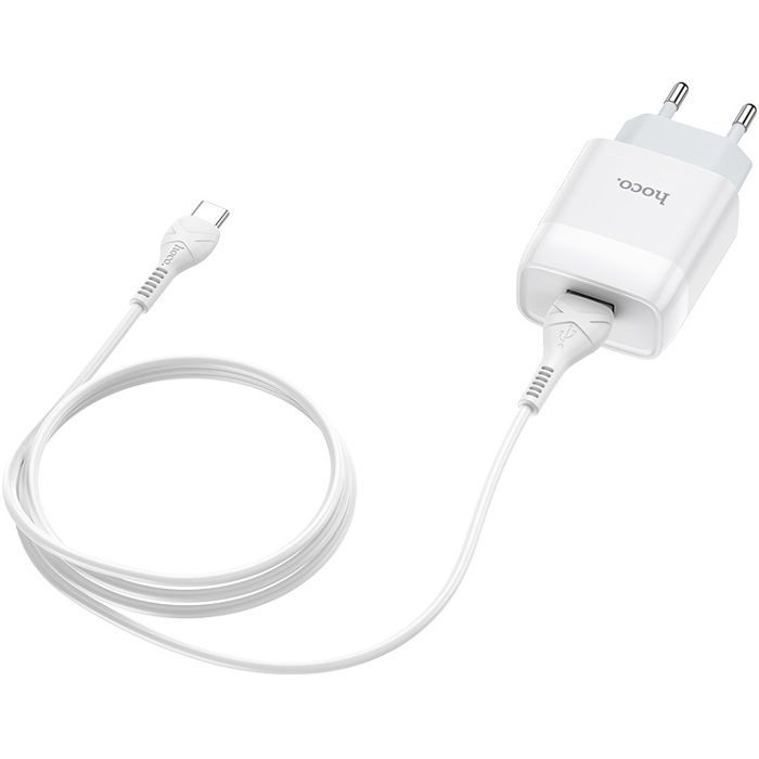 Зарядний пристрій HOCO C72A Glorious single port charger set(Type-C) White (6931474713018) зображення 3