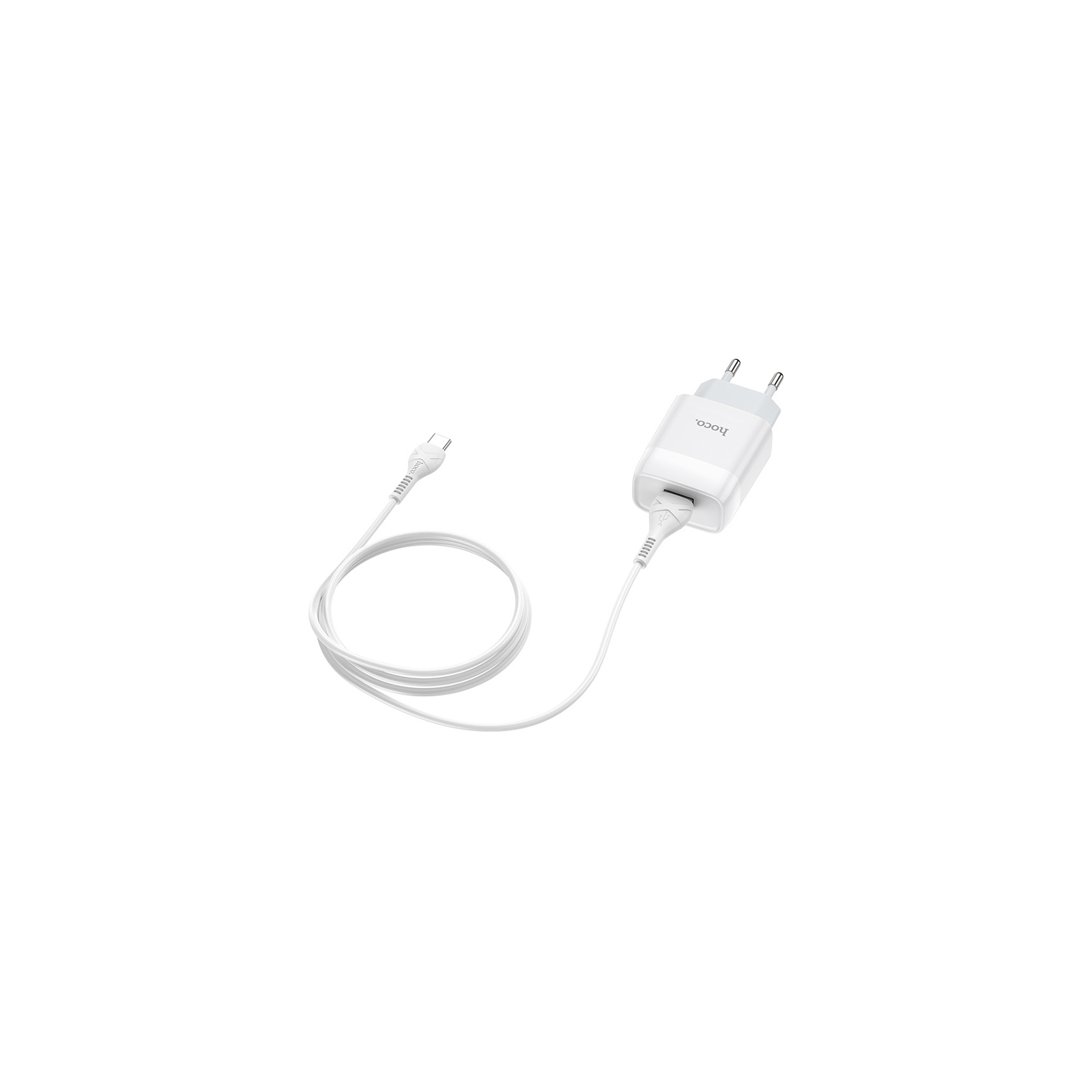 Зарядное устройство HOCO C72A Glorious single port charger set(Type-C) White (6931474713018) изображение 3
