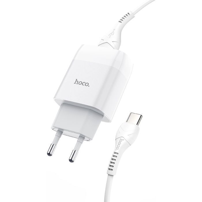Зарядний пристрій HOCO C72A Glorious single port charger set(Type-C) White (6931474713018) зображення 4