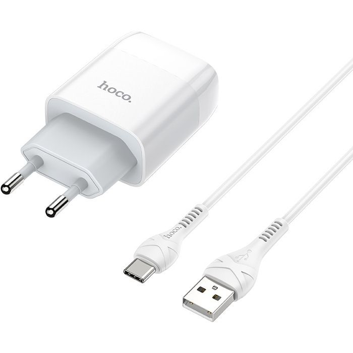 Зарядний пристрій HOCO C72A Glorious single port charger set(Type-C) White (6931474713018) зображення 5