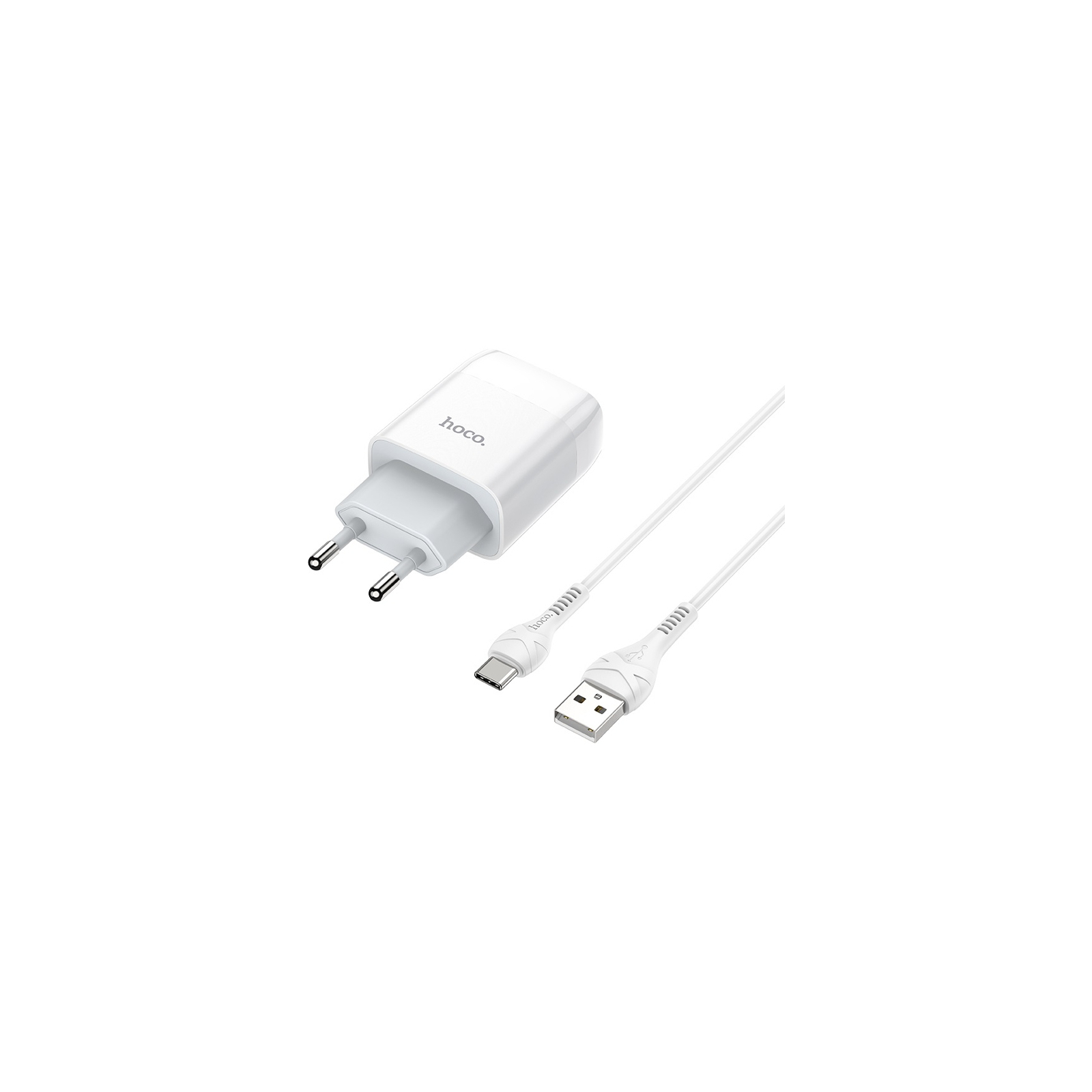 Зарядное устройство HOCO C72A Glorious single port charger set(Type-C) White (6931474713018) изображение 5