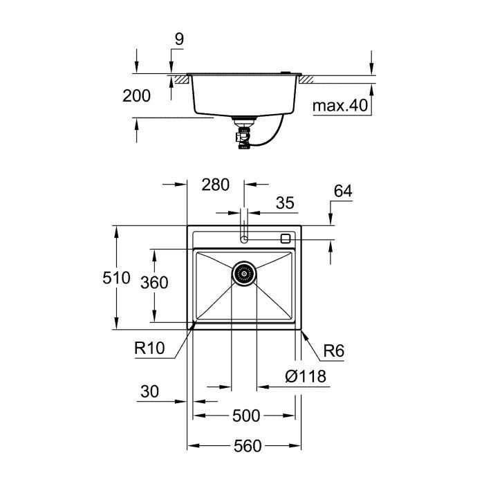 Мойка кухонная Grohe K700 (31651AT0) изображение 4