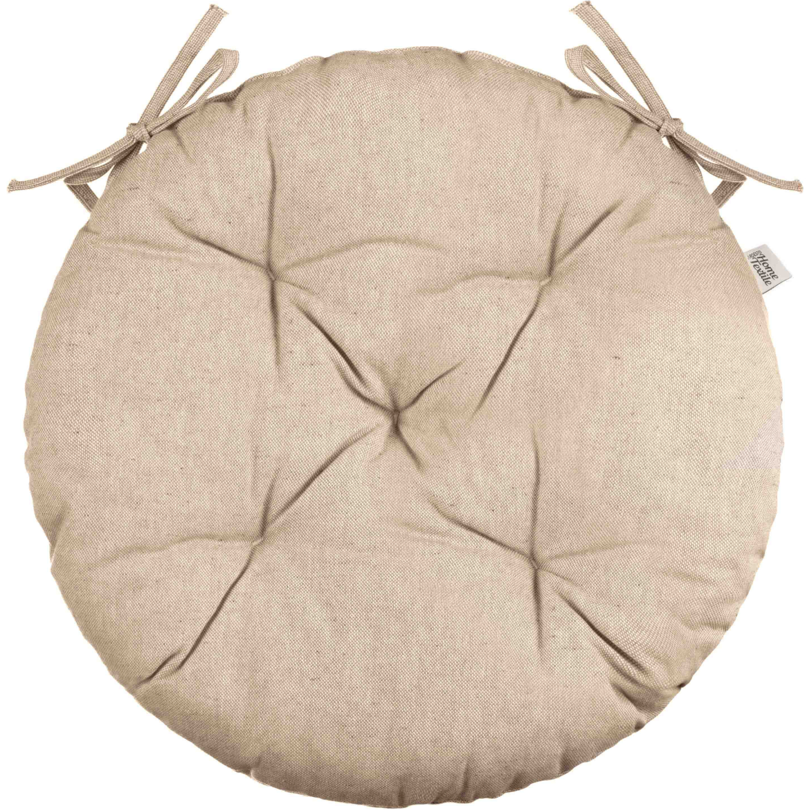 Подушка на стілець Ardesto Oliver, кругла 40 см, 100% бавовна, нап-ч: 50% холоф, 50% пп, шоколад (ART03OR) зображення 2