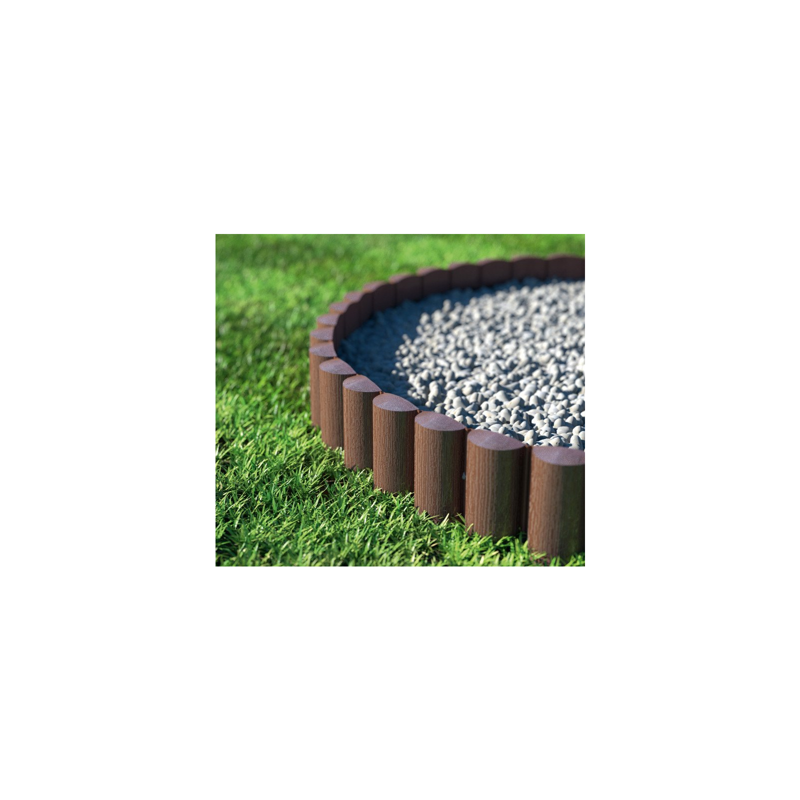 Садовое ограждение Cellfast газонная, 4 ECO, 10 секций по 24см, 2.4м, коричневая (34-031) изображение 2