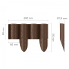 Садовое ограждение Cellfast газонная, 4 ECO, 10 секций по 24см, 2.4м, коричневая (34-031) изображение 3
