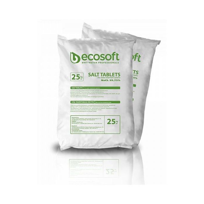 Картридж для фільтра глечика Ecosoft Сіль таблетована Ecosoft ECOSIL 25кг (KECOSIL)