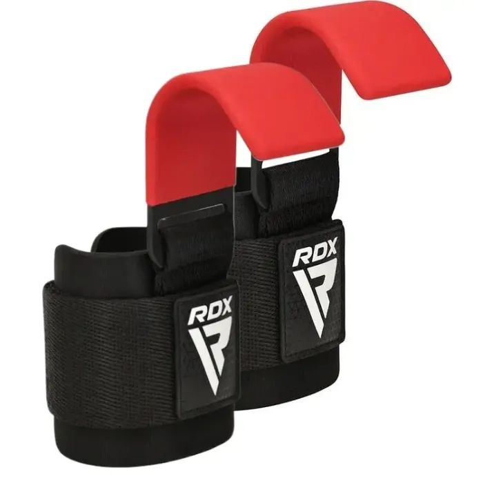 Гаки для тяги на зап'ястя RDX W5 Gym Hook Strap Red Plus (WAN-W5R+)