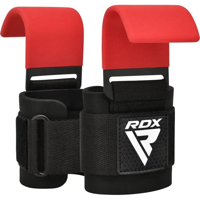 Гаки для тяги на зап'ястя RDX W5 Gym Hook Strap Red Plus (WAN-W5R+) зображення 2