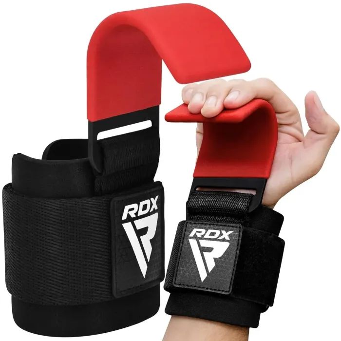 Гаки для тяги на зап'ястя RDX W5 Gym Hook Strap Red Plus (WAN-W5R+) зображення 4