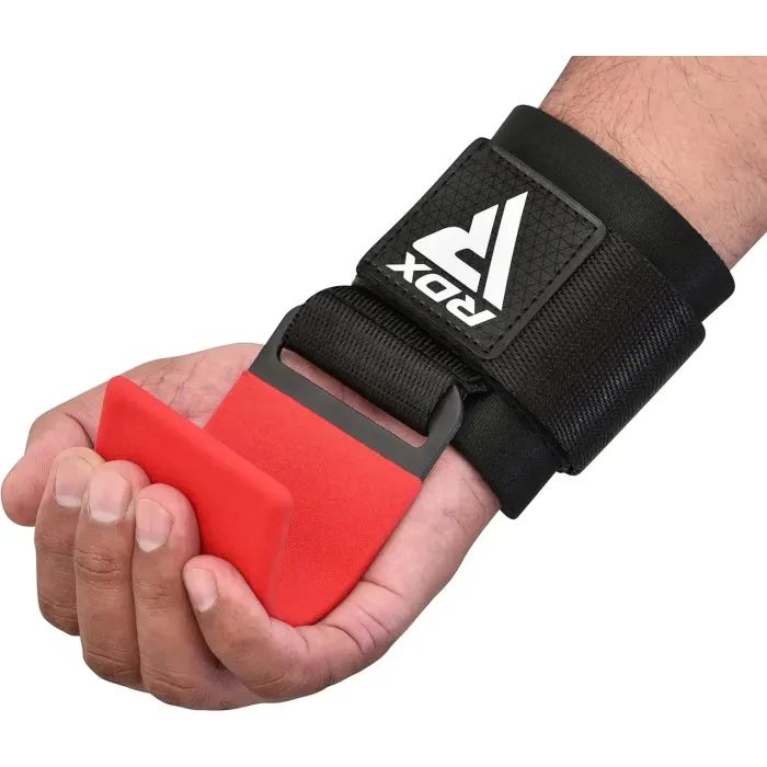 Гаки для тяги на зап'ястя RDX W5 Gym Hook Strap Red Plus (WAN-W5R+) зображення 5