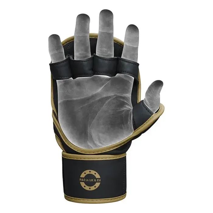 Перчатки для MMA RDX F6 Kara Matte Golden Plus L/XL (GSR-F6MGL-L/XL+) изображение 3