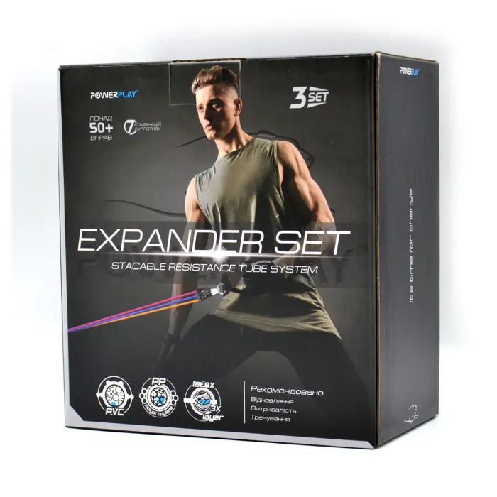 Еспандер PowerPlay PP-4101 Expander Tube Set 3 шт (PP-4101_3set) зображення 9