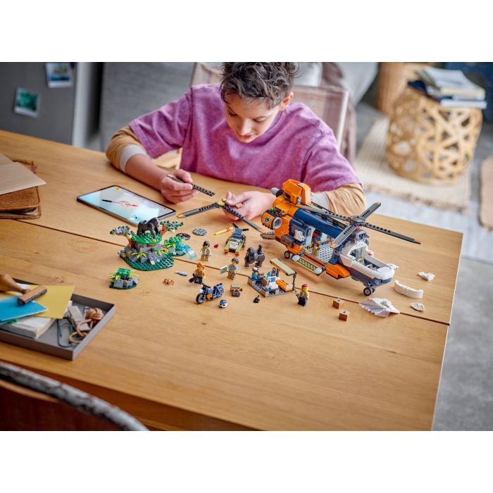 Конструктор LEGO City Вертоліт у базовому таборі для дослідження джунглів (60437) зображення 11