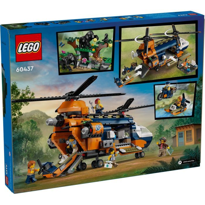 Конструктор LEGO City Вертоліт у базовому таборі для дослідження джунглів (60437) зображення 8