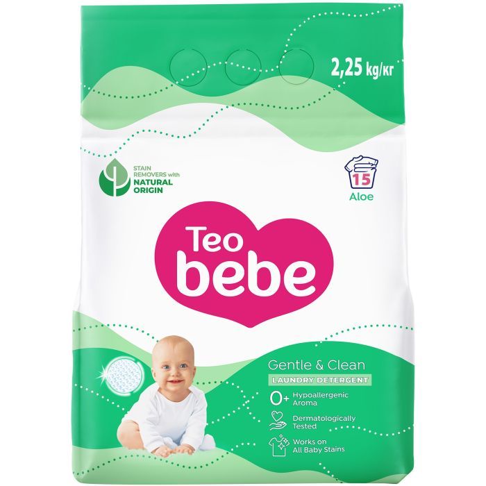 Стиральный порошок Teo bebe Gentle & Clean Aloe 2.25 кг (3800024048456)