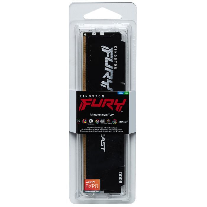Модуль памяти для компьютера DDR5 32GB 6400 MHz Beast Black XMP Kingston Fury (ex.HyperX) (KF564C32BB-32) изображение 5