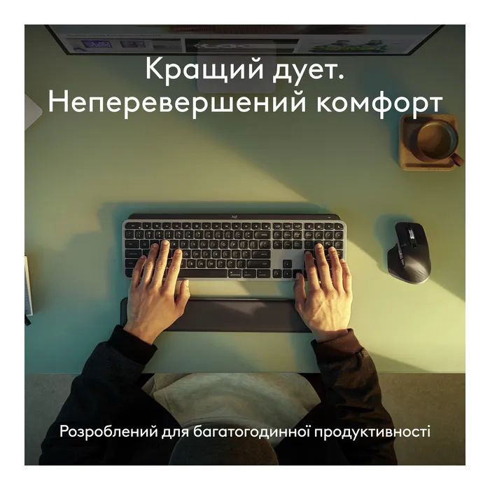 Комплект Logitech MX Keys S Combo для MAC Bluetooth/Wireles UA Space Grey (920-012845) изображение 6