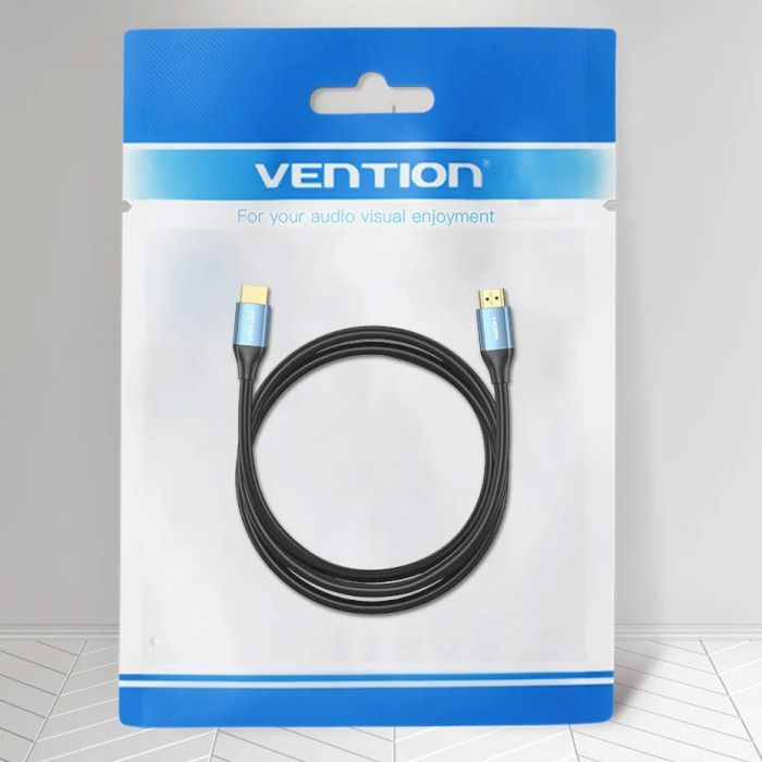 Кабель мультимедийный HDMI to HDMI 10.0m V2.0 4K 60Hz Aluminum Alloy Blue Vention (ALHSL) изображение 2
