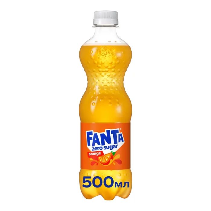 Напиток Fanta Zero Sugar Безалкогольный сильногазированный сокосодержащий Апельсин 500 мл (54491397)