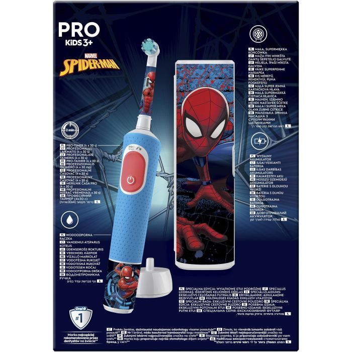 Електрична зубна щітка Oral-B D103.413.2KX Spider-Man зображення 3