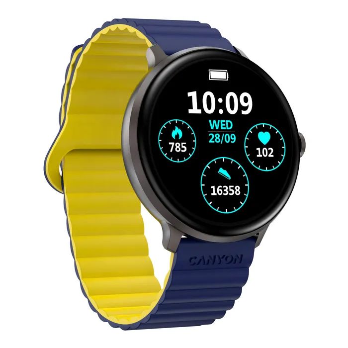 Смарт-годинник Canyon Jacky SW-69 Blue Yellow (CNS-SW69BL) зображення 3
