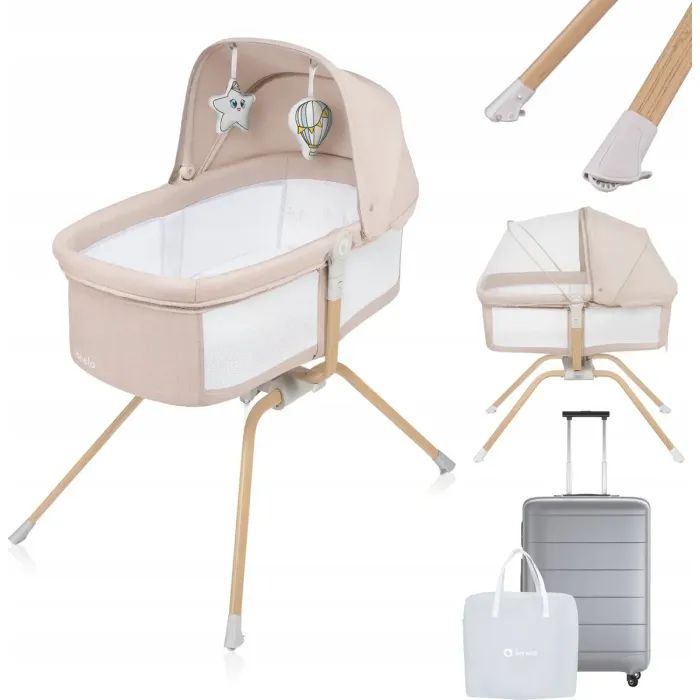 Кроватка Lionelo приставная Malin Evo BEIGE NATURAL (LO-MALIN EVO BEIGE NATURAL) изображение 9