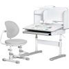 Парта со стулом Mealux Nemo XL Grey (полка + лампа) (BD-39 G)